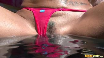 Ava Addams (Sheer Coral G-String Strip)