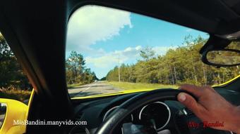 Mia Bandini - Public Blowjob In Yellow Cabriolet Mia