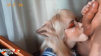 022 - Beautiful Fox Suck Cock And Cum Swallow