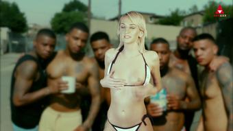 Silly White Girl Raps and Strips Off