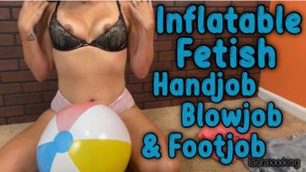 Inflatable Fetish Cums on Feet and Ball - August 20, 2020