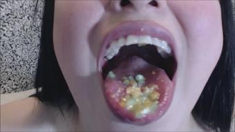 Tongue and pop rocks