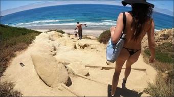 Shy Goth Nude Trek Down