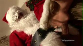 Onlyblowjob - Horny Babe Blue Angel Blows Santa'S Hard Meat Dick