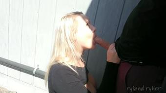 Mya Lane - Getting A Mouth Full Outside The Restaurant (Ph)