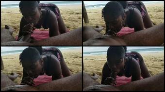 Beach Throatpie  He Tried To Hold Back Lol