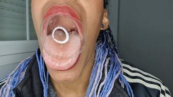 Spit bubbles and tongue - February 26, 2023