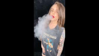 Smoking 100s in Thigh High Socks