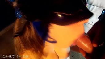 008 Blowjob On The Roof Bf Cums On My Face_1080P