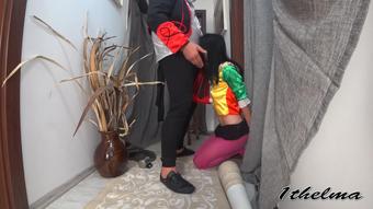 Cosplay.Having fun with our new outfits.King & slave. roleplay amateure 4k
