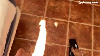 Caught my stepsister tanning and fucked her on vacation