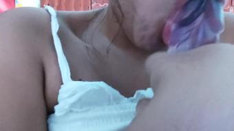 There were a lot of people in my house today but I couldn't resist the urge to fuck my pussy - Cum H