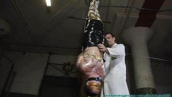 Fayth As The Golden Guardian Trapped Captured Stripped Hung Mummified Demasked 2