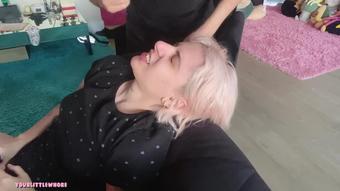 Eating His Hanging Snot And Gagging
