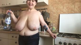 Topless burping