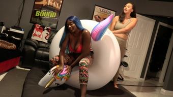 Adrienne & Paris Inflatable Fun - PART 1