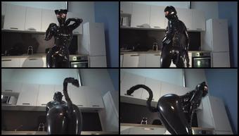 Horny Latex Kitten Tease