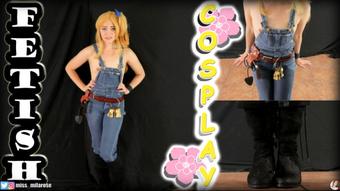 Lucy Heartfilia Pees in Overalls
