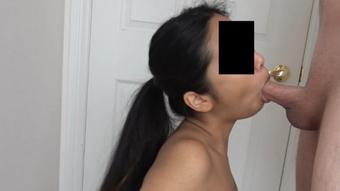 Asian girl sucks and swallows huge load - July 23, 2021