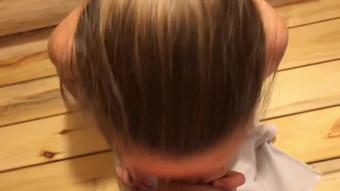 Hot Finnish Girl Suck Cock In Sauna, Deep Blowjob, Pov_Janeandmark_720P
