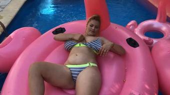 The cutest boobs bouncing in the pool - September 08, 2021