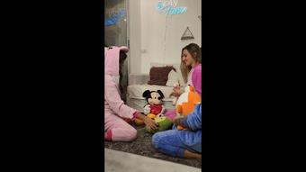 Sleepover ends in a threesome