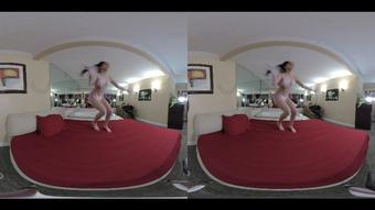 VR 3D 1 MIN PREVIEW Kaitlyn Fucks 3 Guys