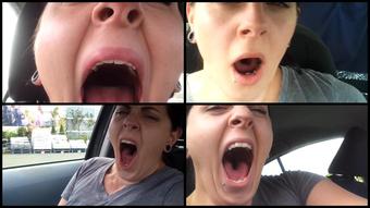 Booty4U Yawning In The Car
