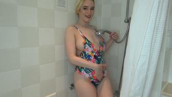 Fucking My Pussy in the Hotel Shower