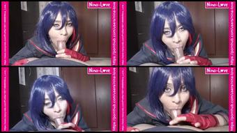 090 Kill La Kill Cosplay   Ryuko Matoi Pov Blowjob And Cum Swallow Nina Love 1080P