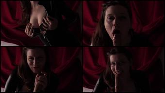 Bettie Bondage Vampire Ends You With Anal Creampie