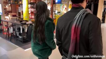 Evil Woman - Public Strapon Fucking In Popular Furniture Store
