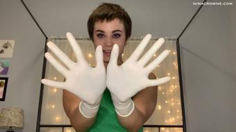 Surgical Gloves Over Mouth