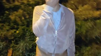 fucking my neighbor in the street, outdoor public