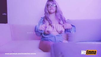 Slutty  Call Center Girl got so Horny during Online Meeting