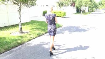 FOLLOW ROXIE WALKING IN PANTYHOSE & HEEL - May 14, 2022
