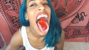 open mouth jelly swallowing - November 18, 2020