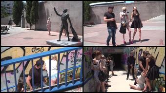 Kink Com  Tina Kay  Molly Saint Rose    Petite Whore Molly Saint Rose Fucked And Humiliated In Public Plaza   2018 01 09