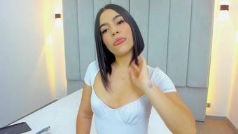 With sensual finger movements, woman reaches climactic pleas