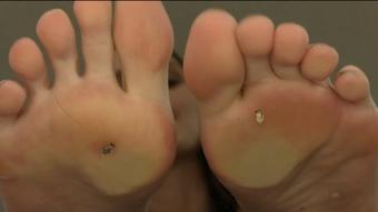 Giant Katy Sweaty Foot Dommes Tiny Men