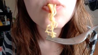 Girl Eating Noodles ASMR