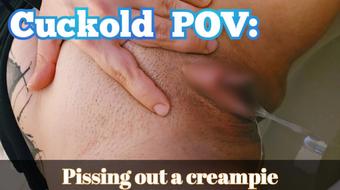 Cuckold POV: pissing out a creampie - June 14, 2024