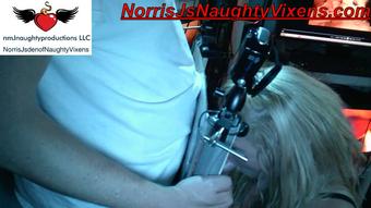 Blond sucks cock and swallows the cum