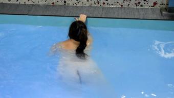 just enjoying in a pool