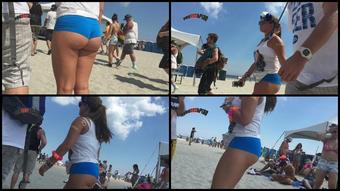 383 El Adv Blue Fat Ass Booty Shorts