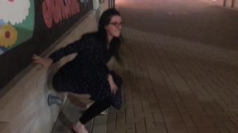 Public Outdoor Peeing with EllieBoulder - February 22, 2018