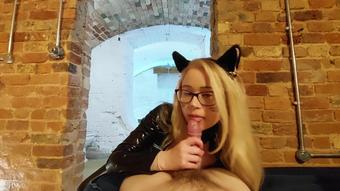 Naughty Kitty Gets Her Milk