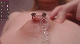 Sucking Nipple Saliva Close Up - December 28, 2021