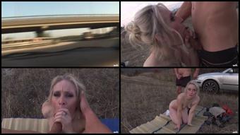 Blonde Mature Sucks   Fucks Outdoors