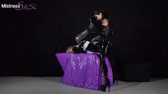 Strapon And Steel O-Ring Gag For The Tv Sissy